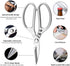 WAK 8.5" Kitchen Shears, Multi Functional Kitchen Scissors Heavy Duty, Professional Stainless Steel Scissors for Kitchen, Easily Cut Poultry, Chicken Bone, Meat, Fish, Bottle Opener