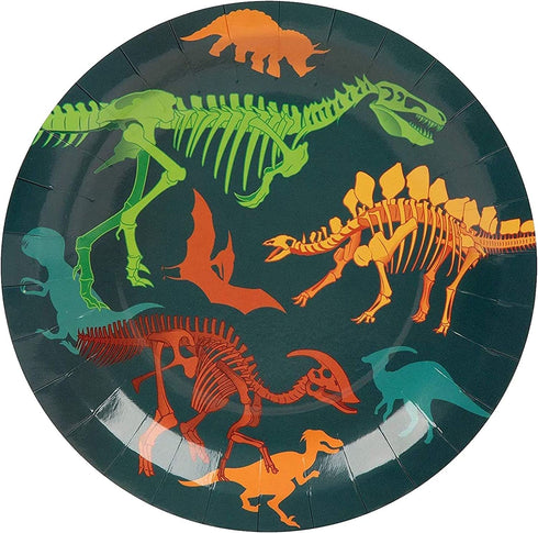 Dinosaur Party Bundle, Includes Plates, Napkins, Cups, and Cutlery (24 Guests,144 Pieces)