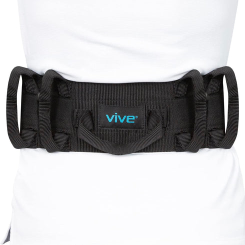 Vive Transfer Belt with Handles - Medical Nursing Safety Gait Patient Assist - Bariatric, Pediatric, Elderly, Handicap, Occupational & Physical Therapy - PT Gate Strap Quick Release Metal Buckle