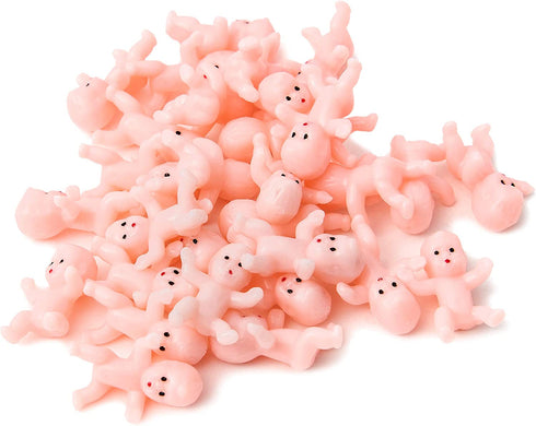 Juvale My Water Broke Baby Shower Game - 60 1 Inch Tiny Plastic Babies, 3 Ice Cube Trays, 1 Sign