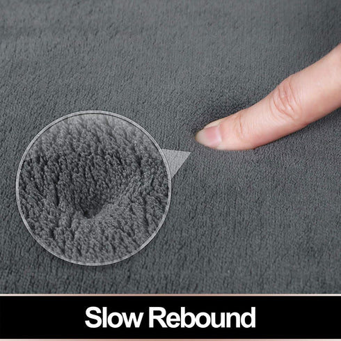 ITSOFT Memory Foam Bath Mat Non Slip Absorbent Super Cozy Velvet Bathroom Rug Carpet, Machine Washable, 16 x 24 Inches Charcoal Gray