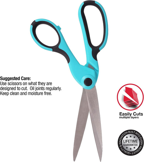 SINGER Professional Series Bent Scissors, 9 1/2", Teal