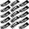 32 Pieces Snap Hair Clips for Women, 3 Prong Clips for Hair, Double Grip Hair Clips Metal Snap Clips, Hair Comb Clips Snap Hair Barrettes for Women Girls Hair Accessories (Black)