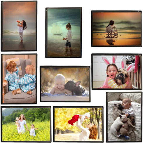 Sooyee 15 Pack Magnet Photo Frame Refrigerator 2.5X3.5,Magnetic Picture Holder, Magnetic Picture Frame Fridge(Black)