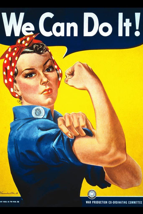 Rosie The Riveter We Can Do It Art Print Poster - 11x17 Fine Art Poster Print by J. Howard Miller, 11x17