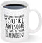 Thank You Gifts, Sometimes You Forget You're Awesome Mug, Birthday Inspirational Gifts for Women, Men, Mom, Coworker, Mothers Day Gifts for Mom, Wife, Sis, Awesome Mug 11Oz