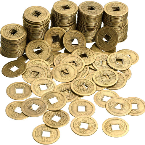 Boao Chinese New Year Feng Shui Coins Good Luck Fortune Coin I-Ching Coins for Health and Wealth(200, 0.8 Inch)