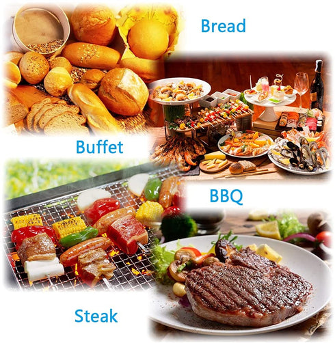 2 Pcs 10 Inch Scissor Food Tongs,Stainless Steel Kitchen Tongs Serving Tong with Comfort-Grip Handle for Cooking,Barbecue,Grilling,Heavy Duty Buffet Pliers