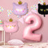 8 Pieces Crown Cat Foil Balloons Cute Kitty Cat Birthday Balloons Animal Balloons for Girls Kitten Pet Cat Birthday Party Supplies Decorations, Pink and Black