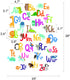 Alphabet Wall Decals for Kids Rooms - ABC Toddler Boy and Girl Playroom D©cor Animal Stickers - Wall Decals for Kids Rooms