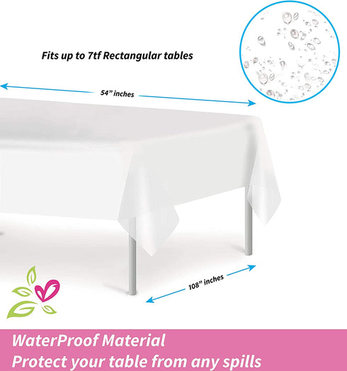 Decostyle Premiun Plastic Tablecloth for Parties, Party Table Cloths Disposable, Stylish Design, Black Gold Dots Decorations, Waterproof, Rectangular Table Cover, 54 Inch x 108 Inch