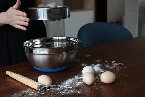 Danish Dough Whisk Dutch Bread Whisk Hook Wooden Hand Mixer Bread Baking Tools for Cake Bread Pizza Pastry Food Biscuits Kitchenware Tool Stainless Steel Ring 13.5 inches 0.22 lb/pcs, Pack of 2