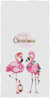 Trendy Beautiful Couple Flamingo with Santa's Hat Christmas Decor Soft Guest Large Home Hand Towels Multipurpose for Bathroom, Hotel, Gym and Spa (27.5"X17.5",White)