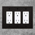 Modern Edge Decorative Wall Plate Switch Plate Outlet Cover, Durable Solid Zinc Alloy (Triple Decorator, Matte Black)