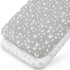 Bassinet Sheets Fit for Most Bedside Sleeper Bassinet & Bedside Crib Mattress, 2 Pack, 100% Jersey Knit Cotton Bassinet & Bedside Sleeper Sheets, Grey Hearts and White Stars Print for Baby
