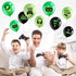 Video Game Party Balloons Set Game Birthday Party Balloons Game Theme Balloons Decorations Gaming Black Green Latex Balloons for Teens Player Birthday Party Supplies, 36 Pieces (Green)