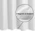 Waterproof Fabric Shower Curtain Liner - Soft & Light-Weight Cloth Shower Liner, 3 Bottom Magnets, Hotel Quality & Machine Washable - Standard Size 72x72, White