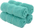 American Soft Linen Premium Turkish Genuine Cotton, Luxury Hotel Quality for Maximum Softness & Absorbency for Face, Hand, Kitchen & Cleaning (4-Piece Washcloth Set, Turquoise Blue)