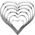 Heart Cookie Cutter Set-6 Pieces in Gratuated Size-Stainless Steel
