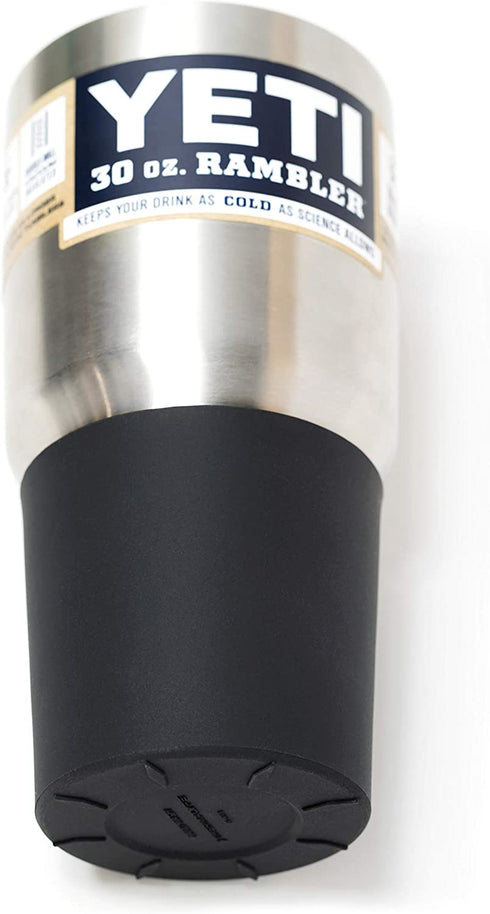 Silicone Boot Sleeve Protector for 20oz, 26oz, 30oz Yeti Rambler Tumbler Cups and 32oz Hydro Flask Tumbler (Black)