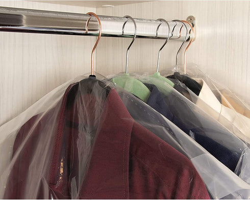 Juvale Plastic Garment Bags for Dresses and Suits (21.3 x 39.7 in, 50 Pack)