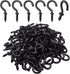 100pcs 1/2inch Black Screw Cup Hooks Screw-in Ceiling Hooks Cup Hanging Hooks Light Hooks for Home and Office Use