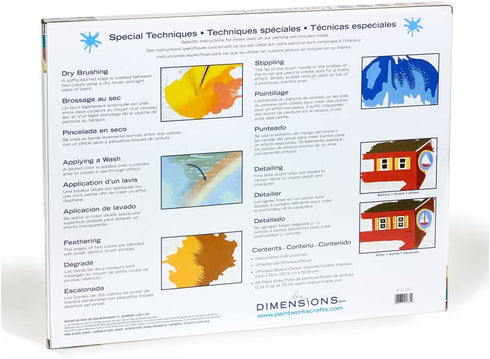 Dimensions 73-91661 Village Lake Afternoon Paint by Numbers for Adults, 14'' W x 20'' L