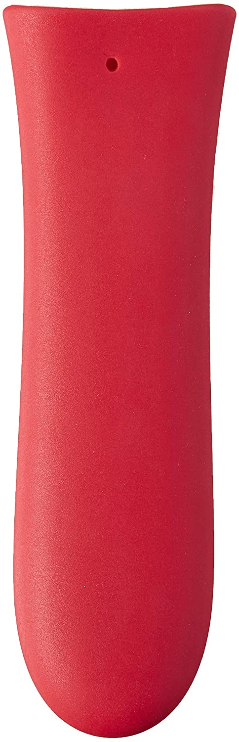 Victoria Silicone Cast Iron Handle Cover. For 10 to 12 inch Skillets, Large, Red