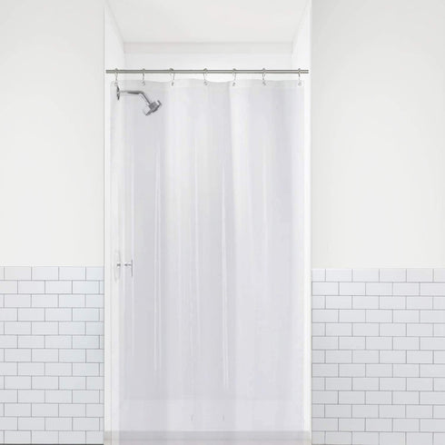 LiBa PEVA 8G Bathroom Small Shower Stall Curtain Liner, 36" W x 72" H Narrow Size, Clear, 8G Heavy Duty Waterproof Shower Stall Curtain Liner