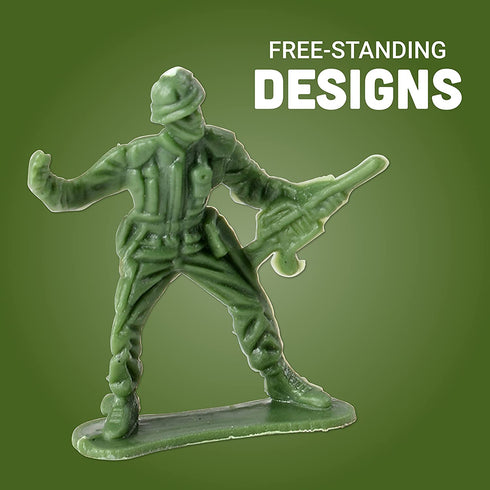 DELUXE BAG OF CLASSIC TOY GREEN ARMY SOLDIERS - 36 Pc.