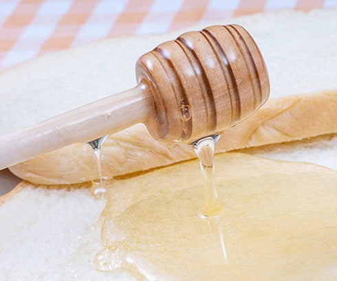 YYGMSS 50 Pcs Honey Dipper Stick Mini Wooden Dispensing Collecting Kitchen Dining (3 inch) (50pcs)
