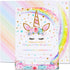 AMZTM Magical Unicorn Party Invitations with Envelopes for Kids Birthday Baby Shower Unicorn Party Supplies 20 Pieces of Fill-in Blank Invitation Card Kit