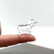 Sansukjai Rare Dog Tiny Micro Crystal Figurines Hand Blown Clear Glass Art Animals Collectible Dog-Lover Gift Home Decor (N)