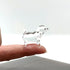 Sansukjai Rare Dog Tiny Micro Crystal Figurines Hand Blown Clear Glass Art Animals Collectible Dog-Lover Gift Home Decor (N)