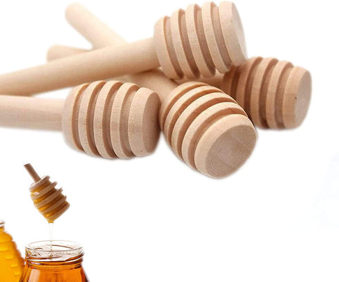 YYGMSS 50 Pcs Honey Dipper Stick Mini Wooden Dispensing Collecting Kitchen Dining (3 inch) (50pcs)