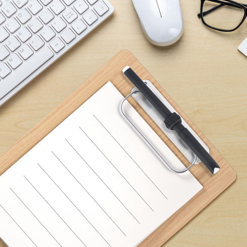 (4 Pack) Magnetic Pen Holder Clip, Stainless Pen Holder Clip with Adjustable Spring Loop, Magno Magnetic Pencil Holder for Refrigerator Whiteboard Erase Board and Bulletin Board Map - Black