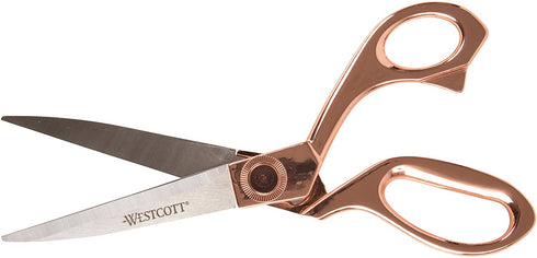 Westcott 8" Stainless Steel Rose Gold Scissors For Office & Home (16968)