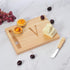 Monogram Oak Wood Cheese Board With Spreader,V-Initial (V)