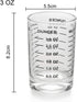 Shot Glass Measuring Cup 3 Ounce/90ML Liquid Heavy High Espresso Glass Cup Black Line