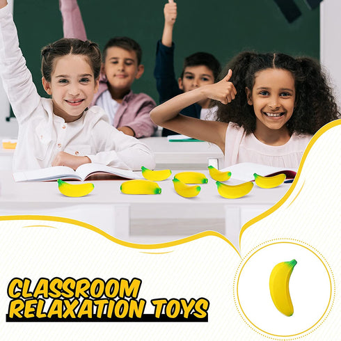 15 Pieces Banana Stress Toys Stretchy Bananas Stress Toys Banana PU Toys Relief Banana Stress Balls Tiny Party Supplies for Stress Relief Party Favors