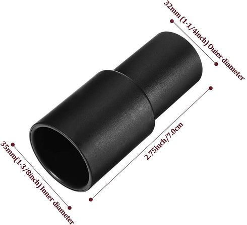 2 Pieces 35 mm (1 3/8 inch) to 32 mm (1 1/4 inch) Vacuum Hose Adapter Compatible with Common Models, Plastic Vacuum Hose Converter for Universal Vacuum Cleaner