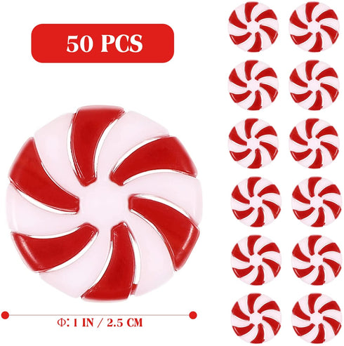 SOIMISS Christmas Candies Decor Lollipop Christmas Tree Hanging Ornaments Peppermint Decorations Acrylic Candy Cane DIY Pendants ? 50pcs ?