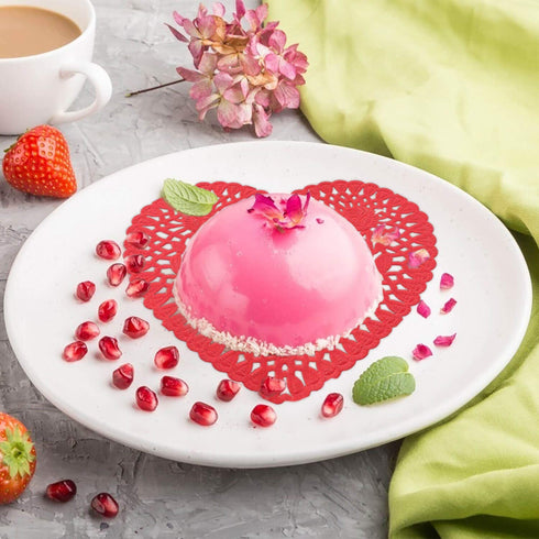 Mini Valentine Heart Doilies Pack of 120 - Crafts for Kids & Home Activities