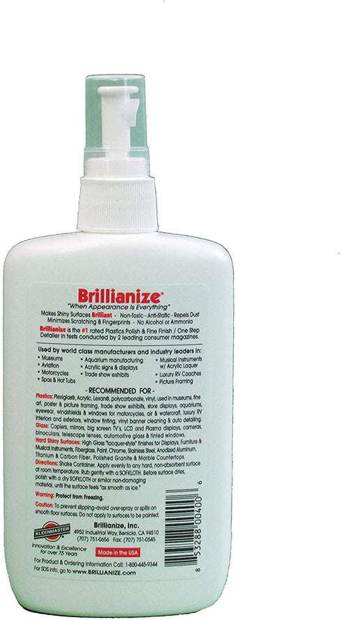 Brillianize 8 oz. Pump Spray Bottles - 2 Pack