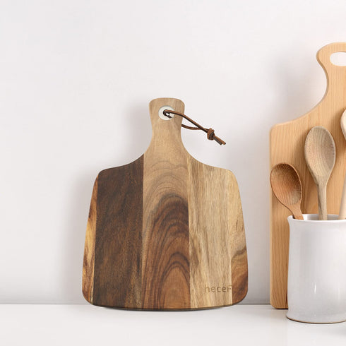 hecef Cheese Board set of 3,a Acacia Wood Cheese Plate & a Cheese Knife & a Cheese Fork, Cheese Platter Slate Board Cheese Serving Board (Cheese board with 2 knives)