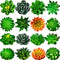 16 Pieces Cactus Succulent Refrigerator Magnets Plant Fridge Magnets Funny 3D Resin Stickers for Office Kitchen House