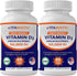 2 Pack - Vitamatic Vitamin D3 50,000 IU (as Cholecalciferol), Once Weekly Dose, 1250 mcg, 60 Veggie Capsules 1 Year Supply, Progressive Formula Helping Vitamin D Deficiencies (Total 120 Veg Capsules)