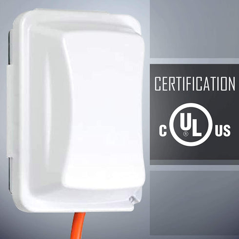 TayMac MM410W Single-Gang Horizontal/Vertical Mount Weatherproof In-Use Cover, 16 in 1, 2.75 in, White