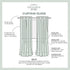 Exclusive Home Curtains Indoor/Outdoor Stripe Cabana Grommet Top Curtain Panel Pair, 54x96, Sea Foam, 2 Count