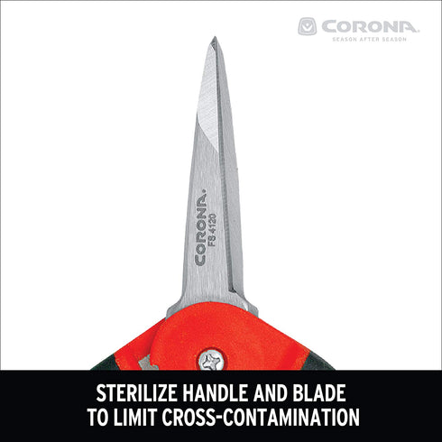 Corona FS 4120 Hydroponic Micro Snip Scissors for Gardening, Landscaping Herbs, Flowers and seedlings, 6-Inch, Red